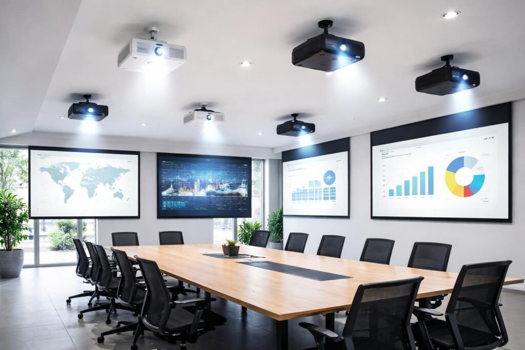 Salle de réunion : 5 vidéoprojecteurs LED silencieux et lumineux à connaître