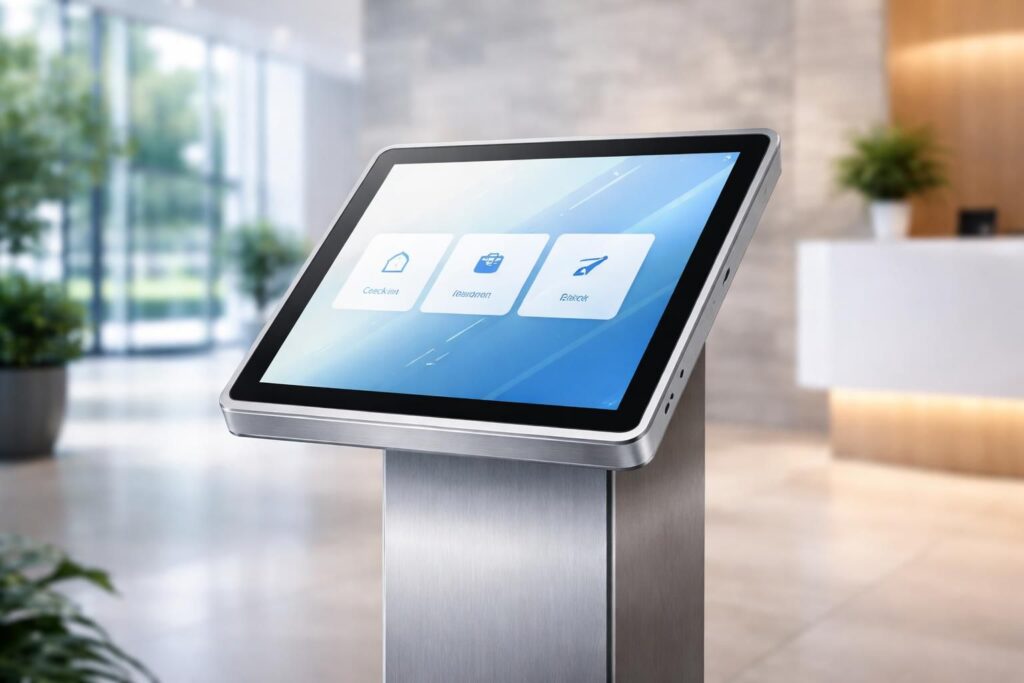 Transformer une Surface Go : tablette Tactile Microsoft en borne visiteurs premium