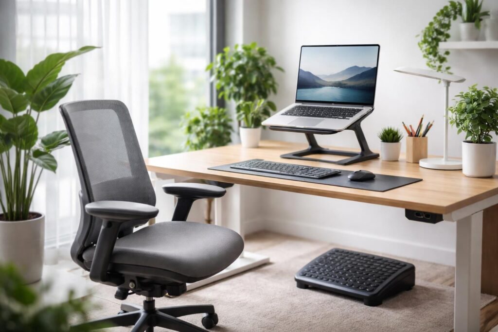 Ergonomie : poste de travail autour d’un PC portable guide aménagement